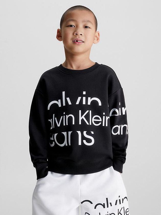 Calvin Klein USA Logo Boys Sweatshirt Black 3260847-YM